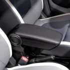 RATI Bracciolo Armster 3 SMART EQ FORFOUR 2017-2024 senza pacchetto Cool&Media [nero,pelle vegana,12V Cavo]