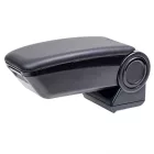 RATI Bracciolo Armster 3 SMART EQ FORFOUR 2017-2024 senza pacchetto Cool&Media [nero,pelle vegana,12V Cavo]