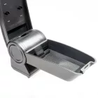 RATI Bracciolo Armster 3 SMART EQ FORFOUR 2017-2024 senza pacchetto Cool&Media [nero,pelle vegana,12V Cavo]